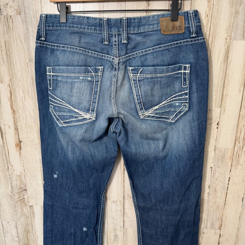 Buckle BKE Aiden Distressed Straight Boot Leg Jeans Denim Mens Size 34 x‎ 33